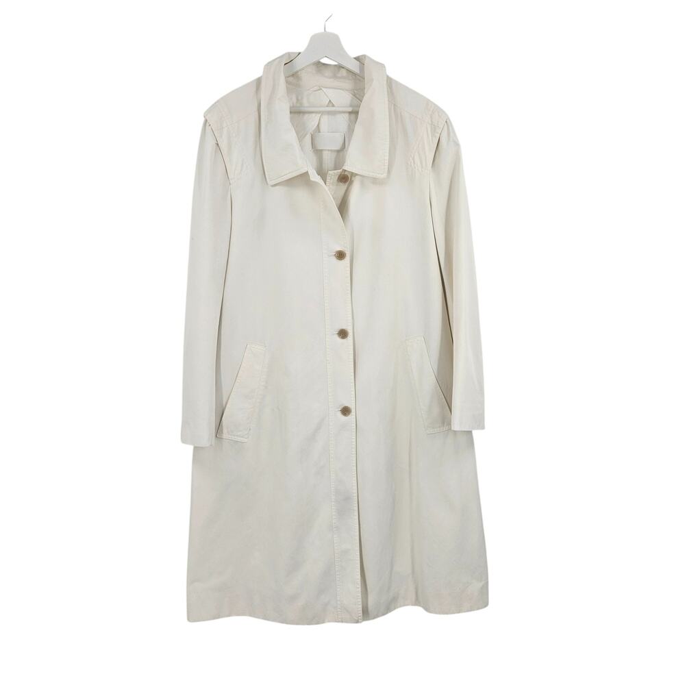 Maison Margiela Trench Coat Jacket White Button Front Pockets Outdoor 42/US 6